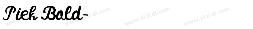 Piek Bold字体转换